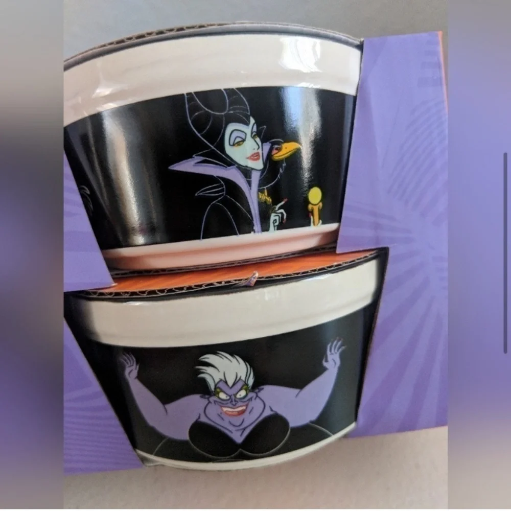 Disney Villains Ramekins Pack of 4 Baking Dish NEW Ceramic Halloween Ursula